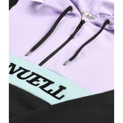 Anuell Venator Half Zip Organic Hoodie Black Purple Green