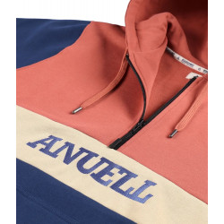 Anuell Venator Organic Half Hoodie Navy Red Beige